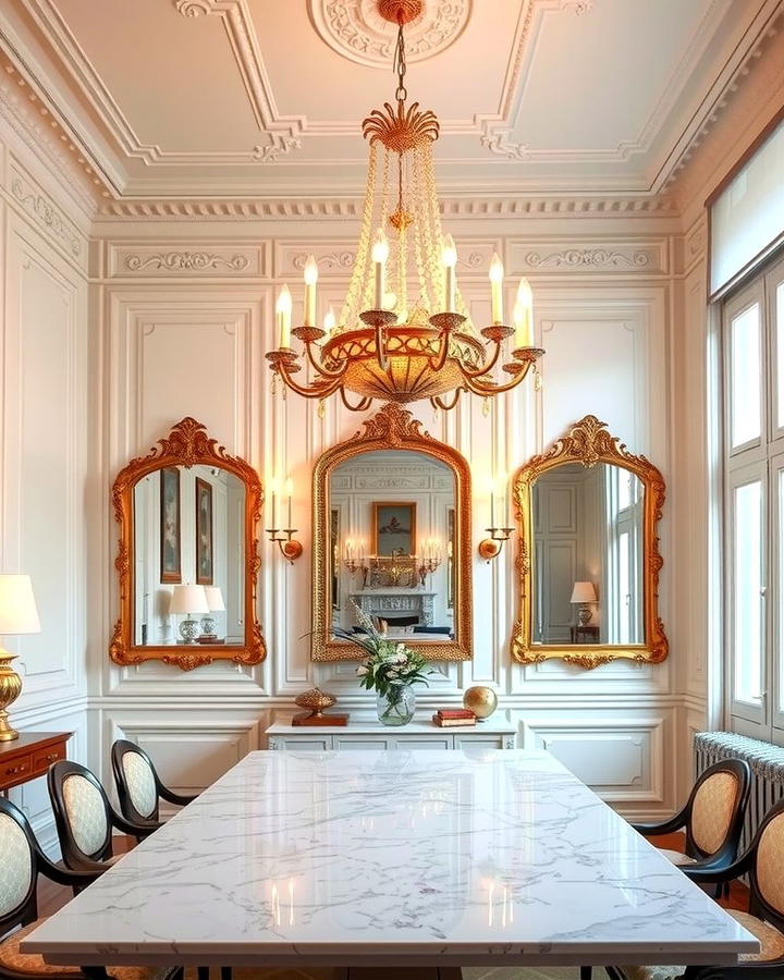 Vintage Chandeliers for Timeless Glamour - 25 Parisian Dining Room Ideas