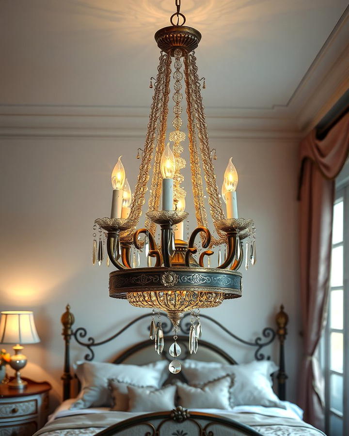 Vintage Crystal Chandeliers - 25 Vintage Bedroom Ideas