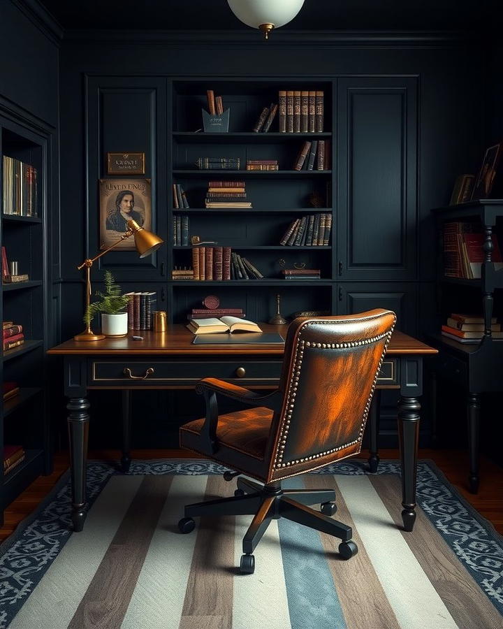 Vintage Desk and Workspace - 30 dark academia bedroom ideas