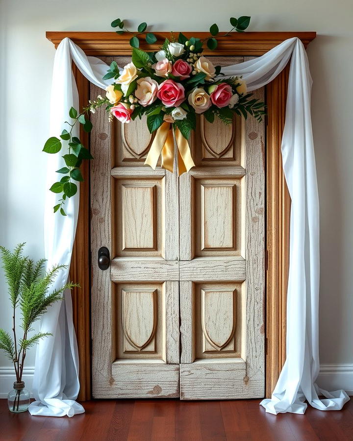 Vintage Door Frame Backdrop - 30 Wedding Backdrop Ideas