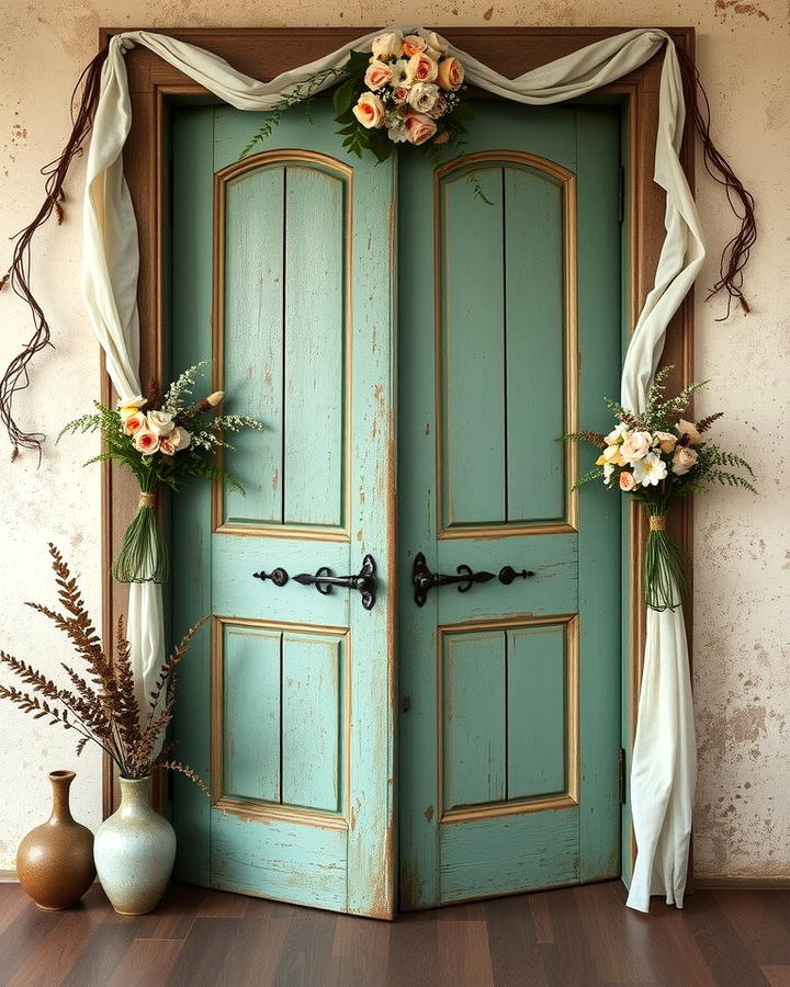 Vintage Doors - 30 Wedding Backdrop Ideas