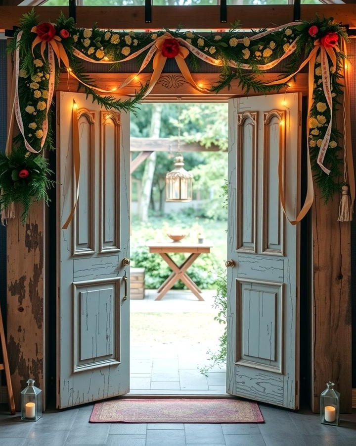 Vintage Doorway Altar - 30 Wedding Altar Ideas