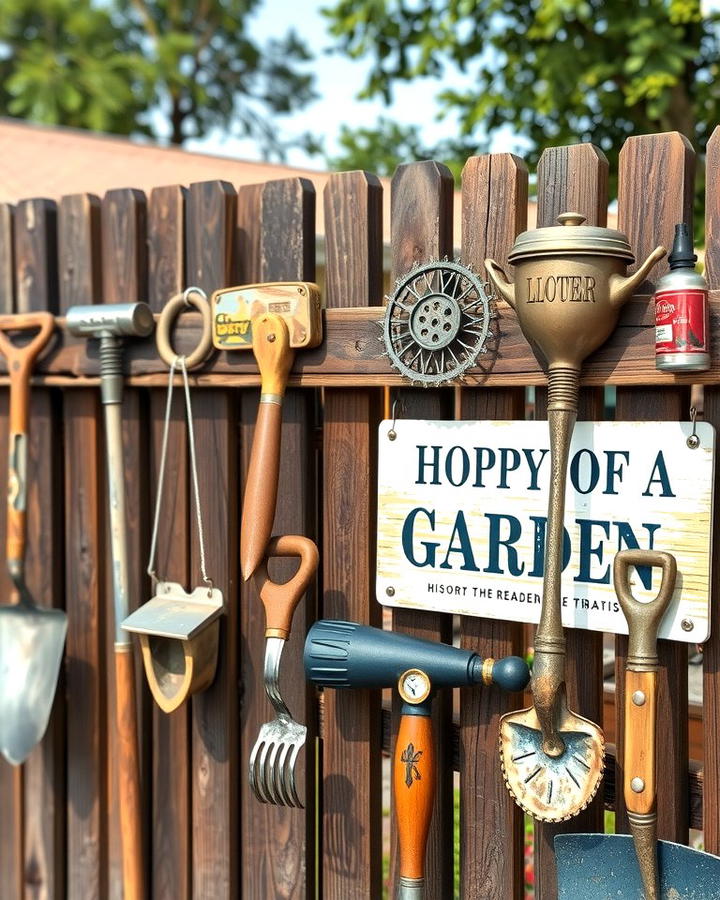 Vintage Garden Tools Display - 25 Vintage Garden Ideas