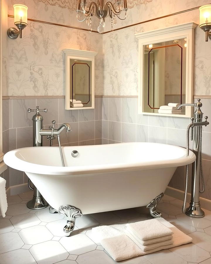 Vintage Inspired Bathtubs - 30 Art Deco Bathroom Ideas