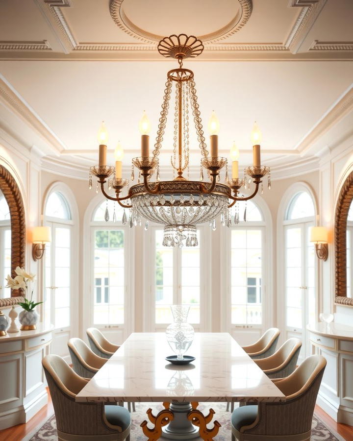 Vintage Inspired Chandeliers - 25 Parisian Dining Room Ideas