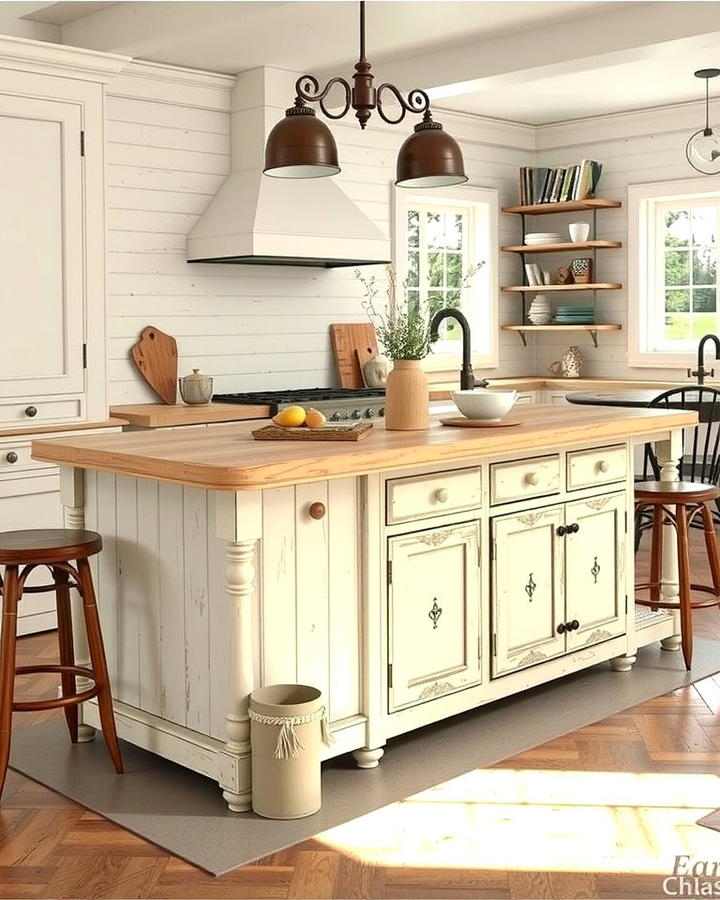 Vintage Inspired Classic - 25 Shiplap Kitchen Island Ideas