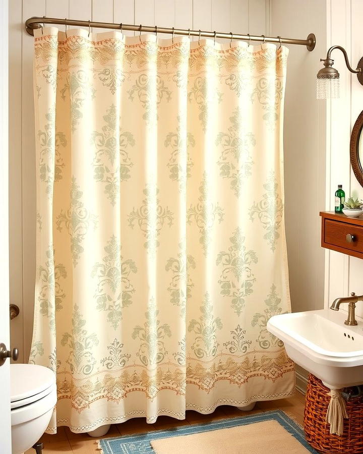 Vintage Inspired Prints for Nostalgic Charm - 25 Shower Curtain Ideas