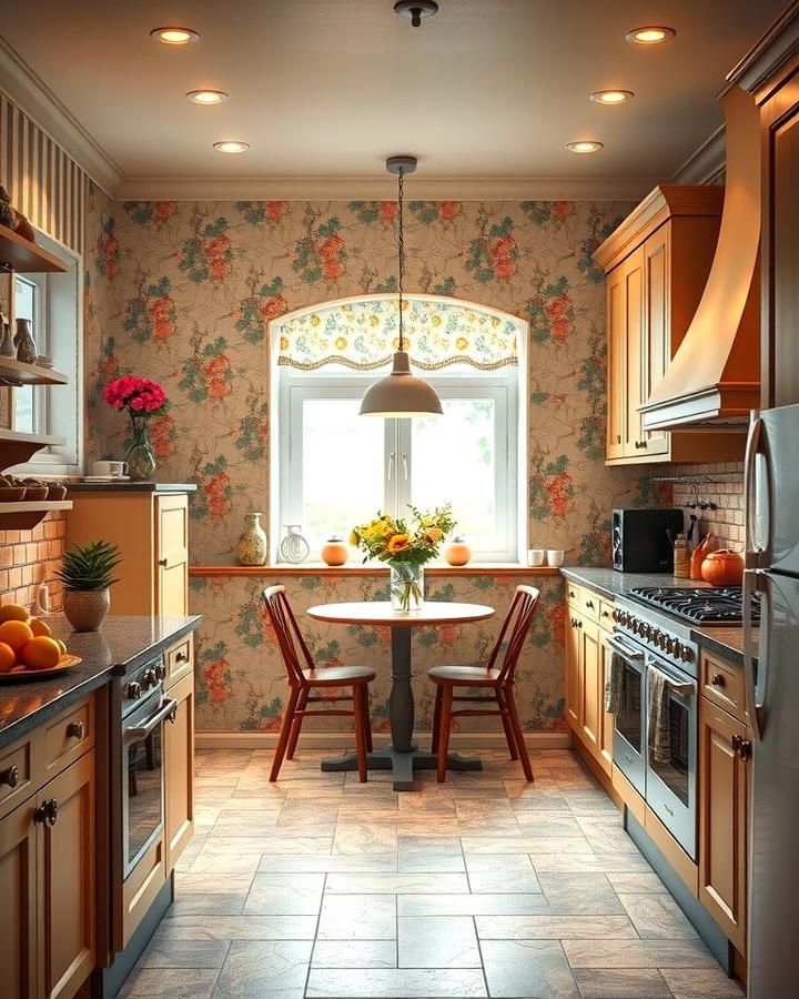 Vintage Inspired Wallpaper 2 - 25 Vintage Kitchen Ideas