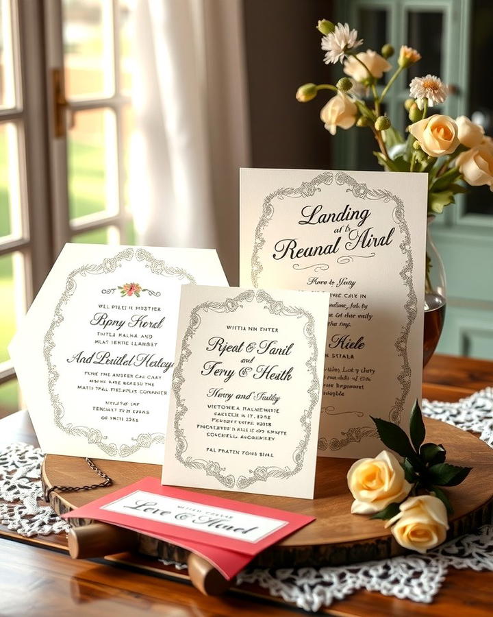 Vintage Inspired Wedding Invitations - 25 Vintage Wedding Ideas