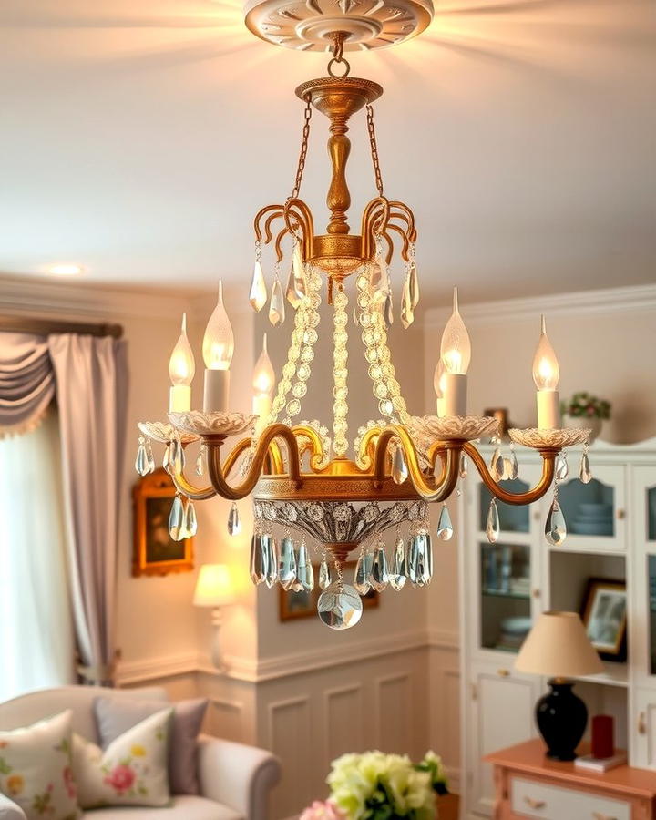 Vintage Lighting Fixtures - 25 Shabby-chic Style Living Room Ideas