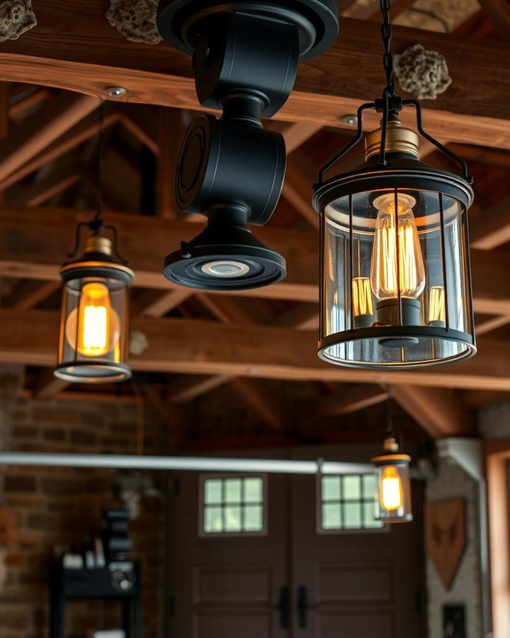 Vintage Lighting Fixtures - 25 Rustic Garage Ideas