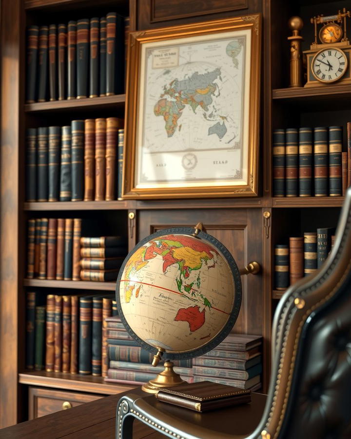 Vintage Maps and Globes for Exploration Themes - 25 Steampunk Interior Design Ideas