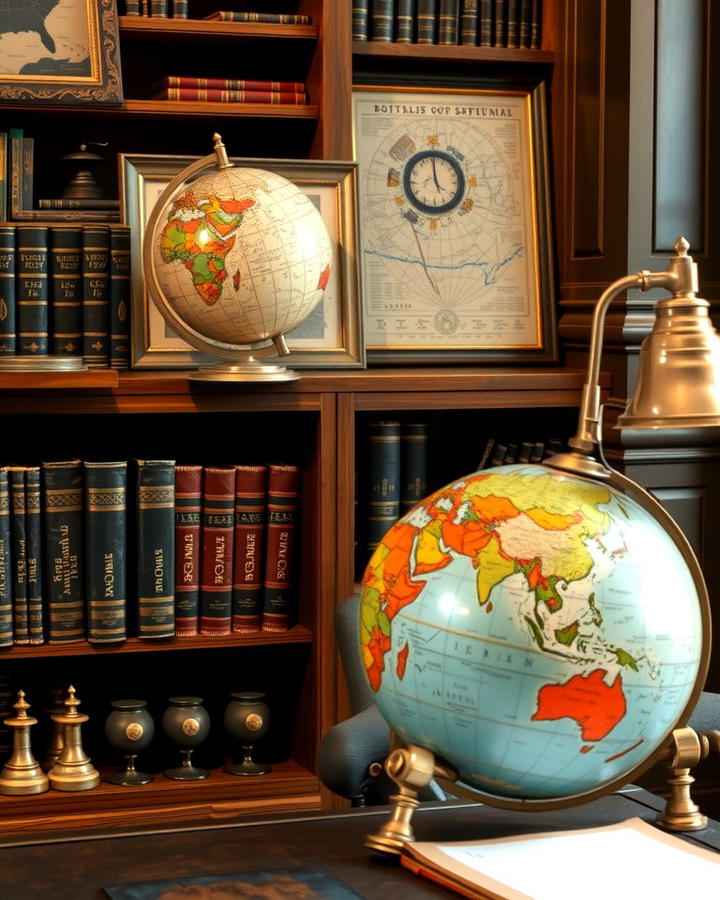 Vintage Maps and Globes - 25 Steampunk Interior Design Ideas