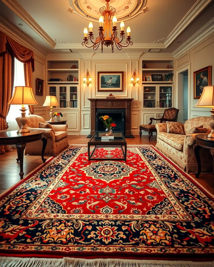 Vintage Persian Rugs for Timeless Elegance - 30 Living Room Rug Ideas