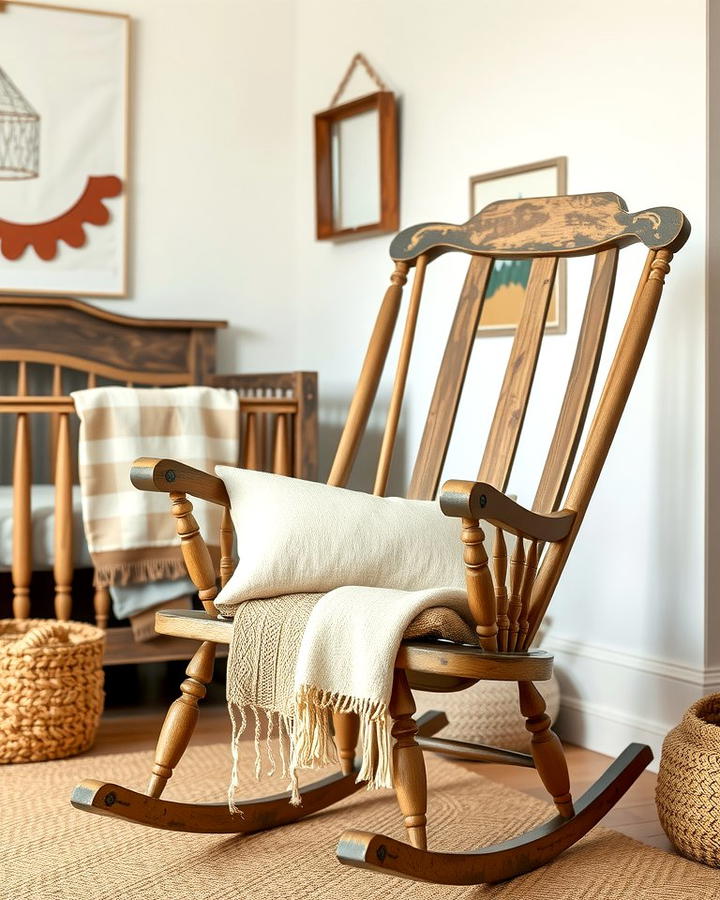 Vintage Rocking Chair - 25 Rustic Nursery Ideas