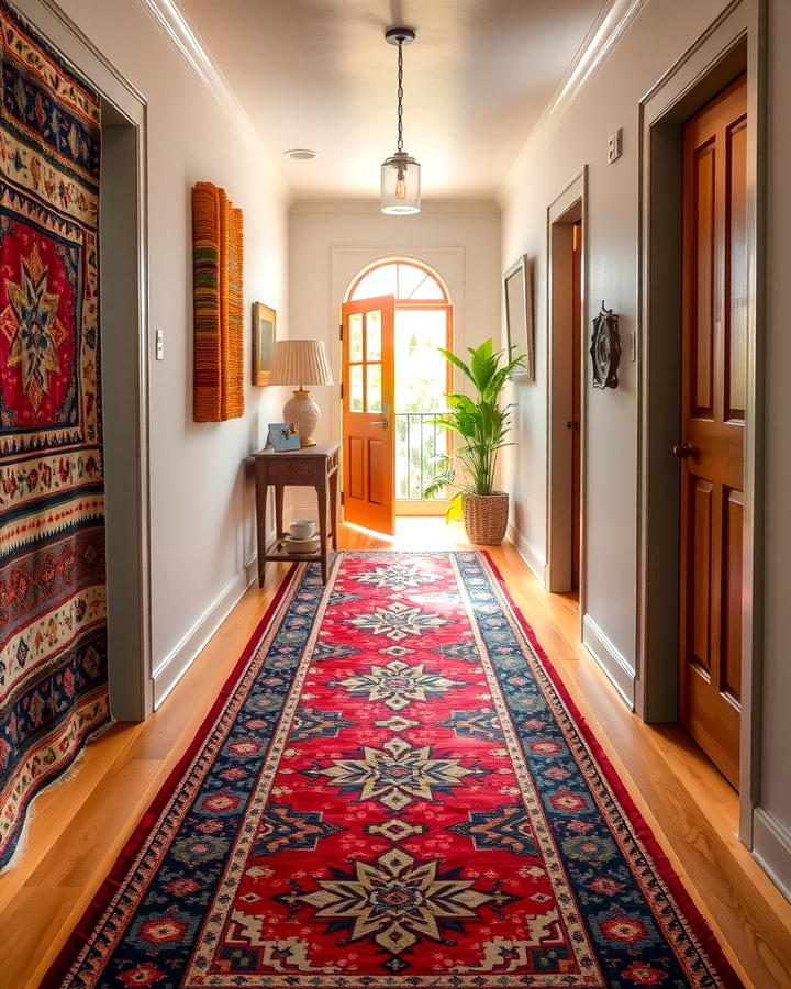 Vintage Rugs for Character - 30 Boho Hallway Ideas