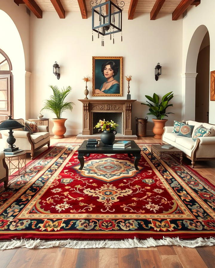 Vintage Rugs - 25 Spanish Style Living Room Ideas