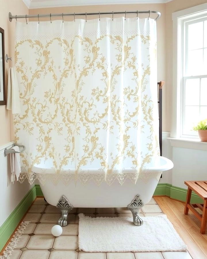 Vintage Shower Curtains - 25 Vintage Bathroom Ideas