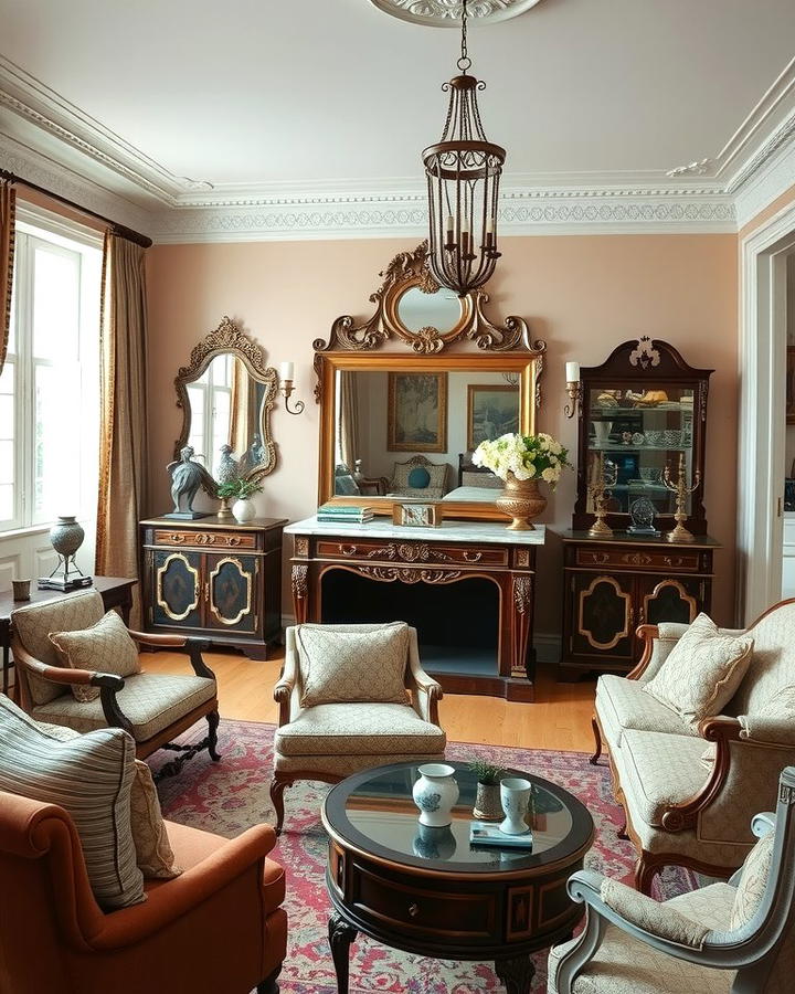 Vintage Silver Decor for Timeless Charm - 25 Silver Living Room Ideas