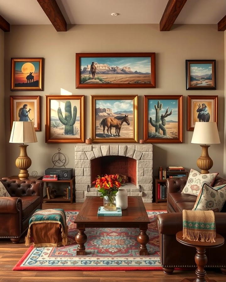 Vintage Southwestern Artwork - 25 Southwest Living Room Ideas