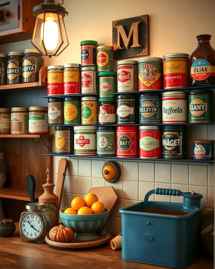 Vintage Spice Tin Display - 25 Spice Rack Ideas