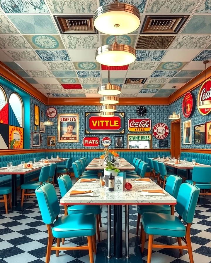 Vintage Vibes with Retro Decor - 25 Restaurant Interior Design Ideas