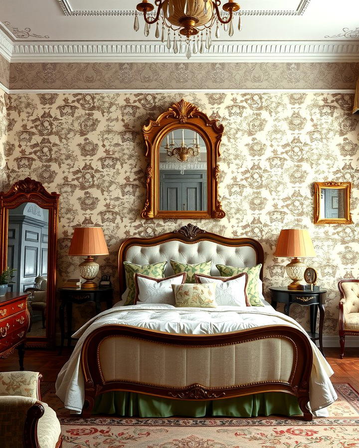 Vintage Wallpaper Designs - 25 Victorian Bedroom Ideas