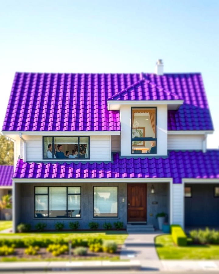 Violet Roof Tiles - 25 Purple House Exterior Ideas