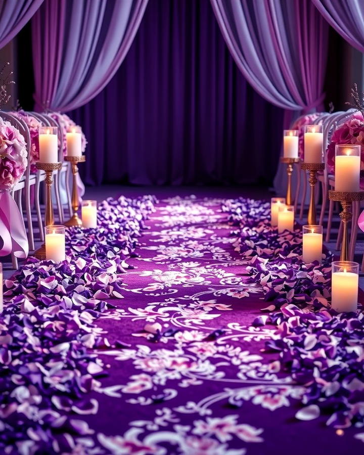 Violet Wedding Aisle Runner - 30 Purple Wedding Theme Ideas