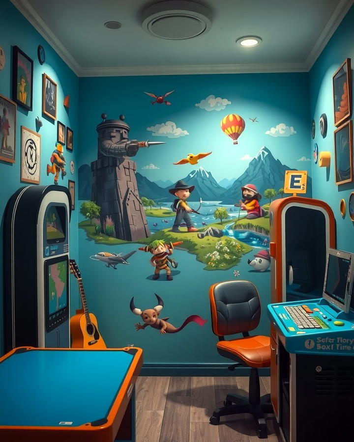 Wall Art and Decals - 25 Small Game Room Ideas