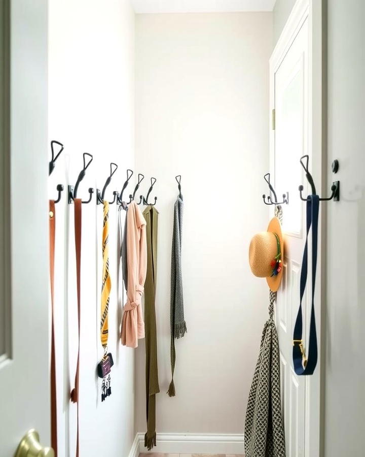 Wall Hooks for Accessories - 25 Small Dressing Room Ideas