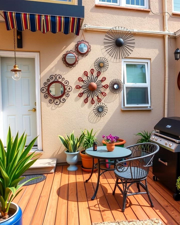 Wall Mounted Decor - 25 townhouse patio ideas