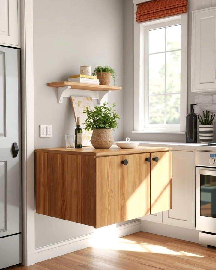 Wall Mounted Drop Leaf Island - 25 Small Kitchen Island Ideas