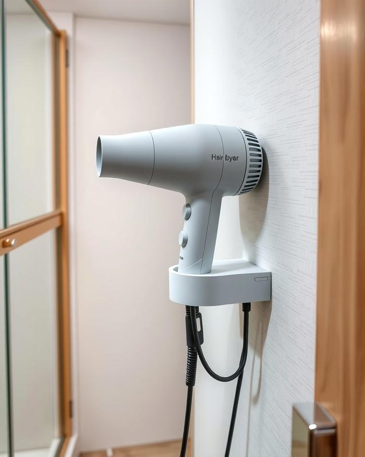 Wall Mounted Hair Dryer Holders - 25 Small Rv Bathroom Ideas