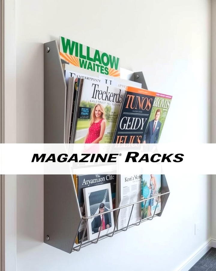 Wall Mounted Magazine Rack - 25 Office Wall Decor Ideas