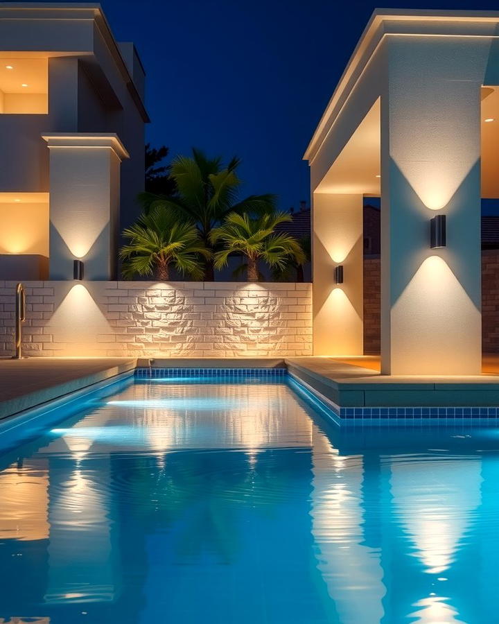 Wall Mounted Pool Lights - 25 Pool Lighting Ideas