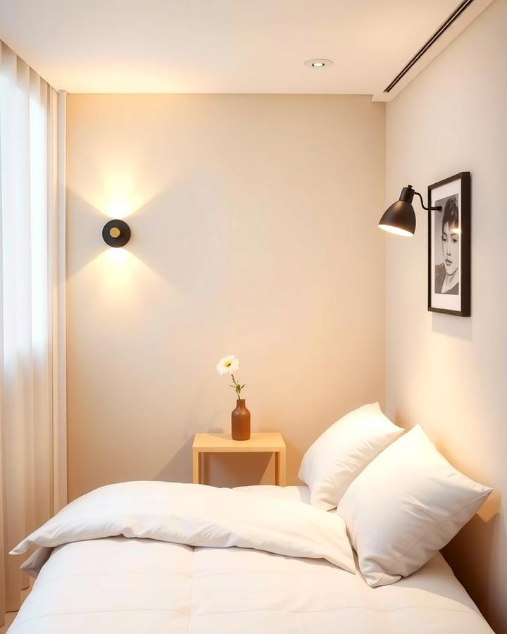 Wall Mounted Sconces for Space Efficiency - 25 small bedroom lighting ideas