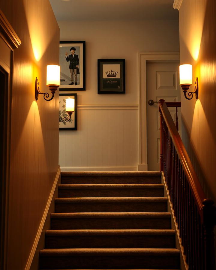 Wall Mounted Sconces - 25 Staircase Lighting Ideas