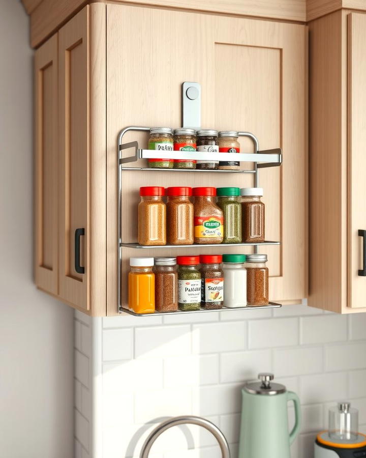 Wall Mounted Spice Racks - 25 Mobile Home Kitchen Ideas