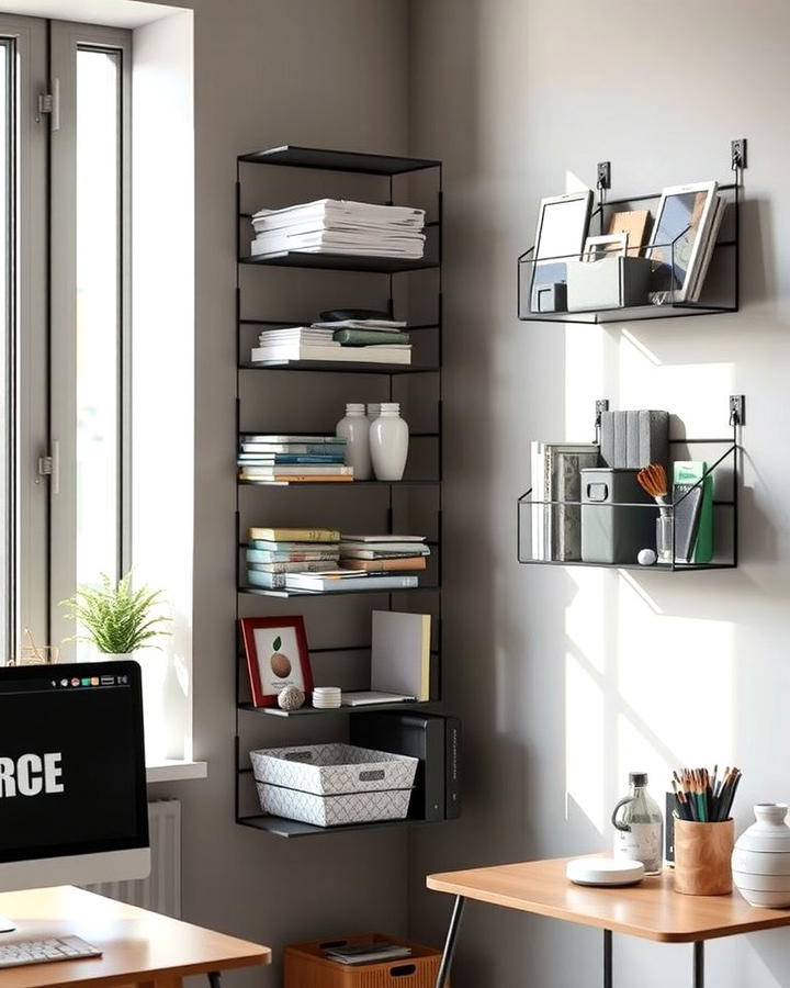 Wall Mounted Storage Bins - 25 Office Storage Ideas