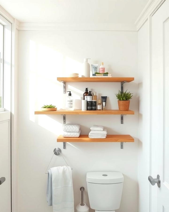 Wall Mounted Storage - 25 Small Ensuite Design Ideas