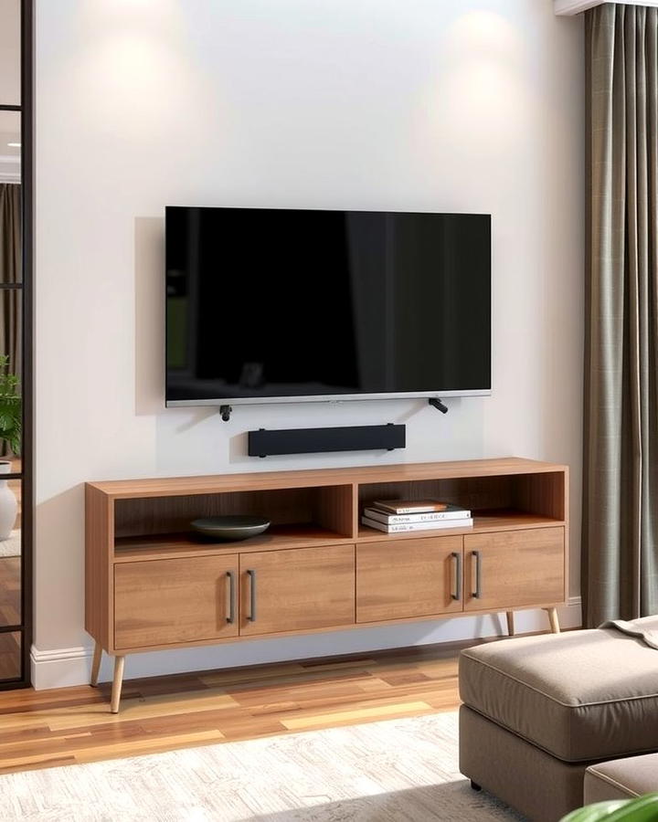 Wall Mounted TV Cabinet with Hidden Storage - 25 Tv Stand Ideas