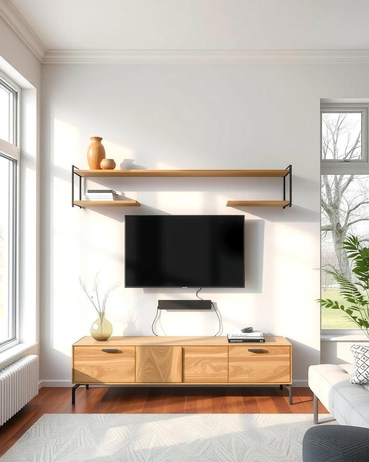 Wall Mounted TV for Space Optimization - 25 Small Living Room Ideas With Tv