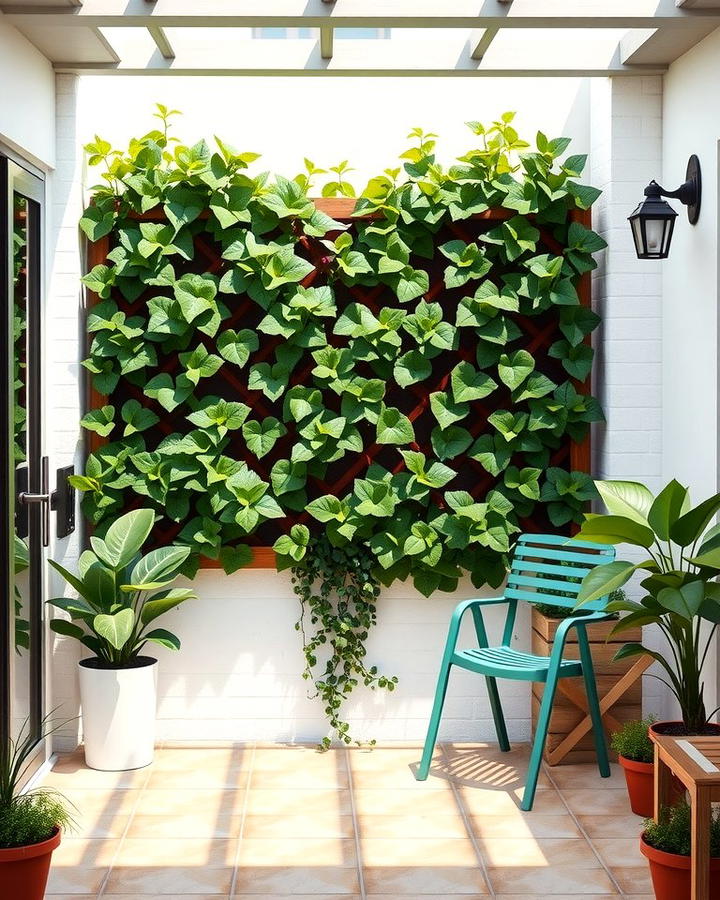 Wall Mounted Trellises - 25 Patio Small Garden Ideas