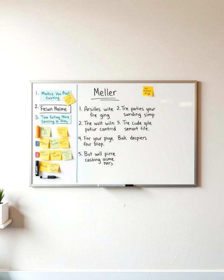 Wall Mounted Whiteboard - 25 Office Wall Decor Ideas