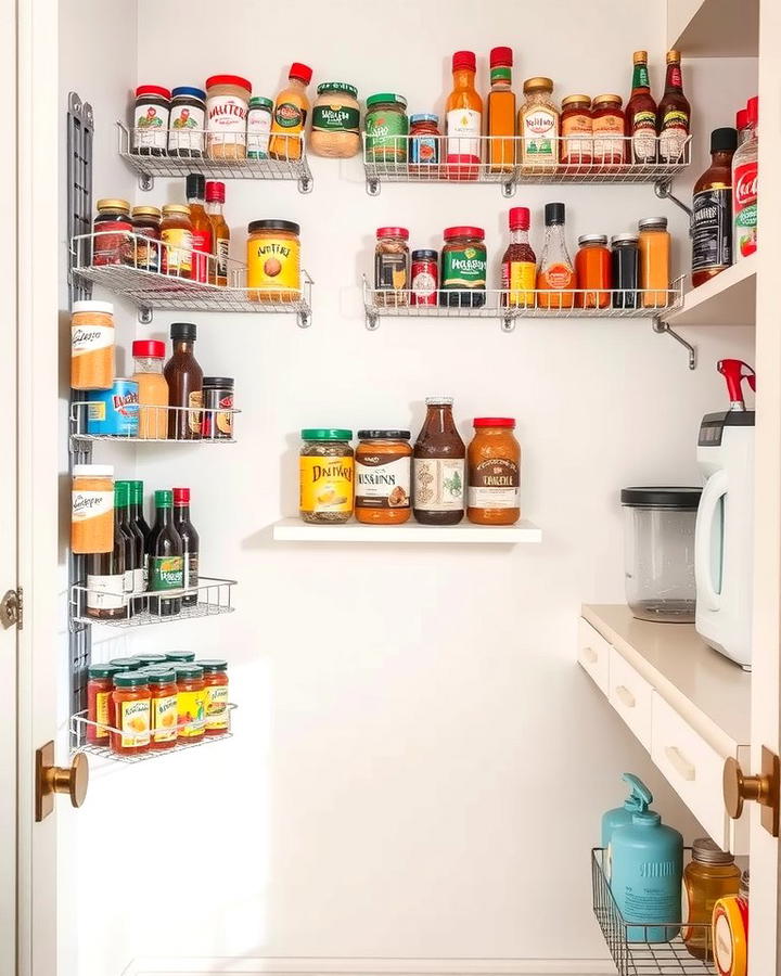 Wall Mounted Wire Racks for Extra Storage - 25 Pantry Shelving Ideas