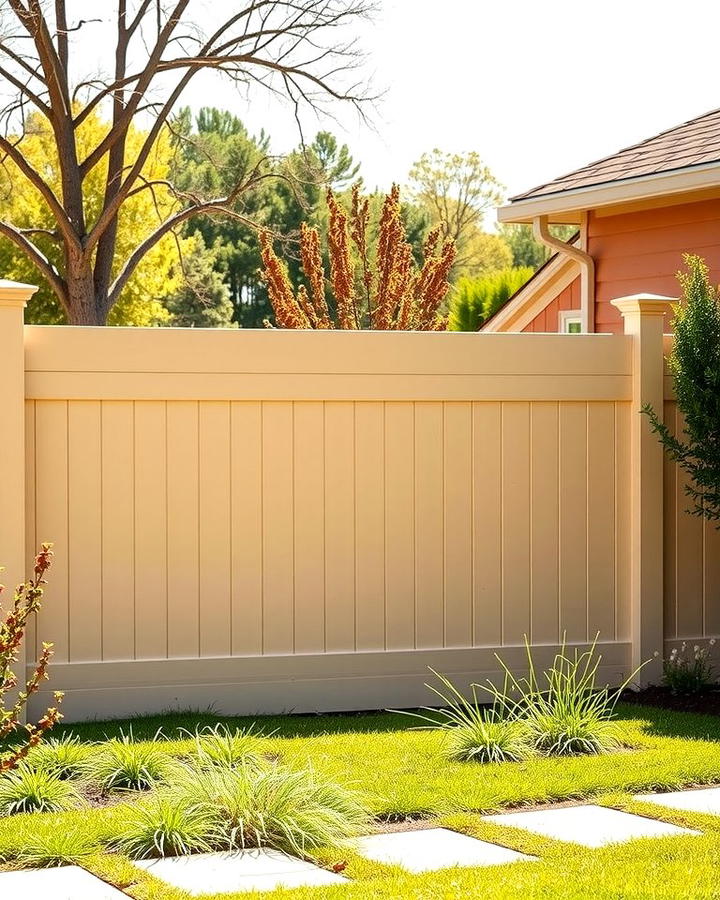 Warm Beige Vinyl Fence - 25 Vinyl Fence Colors