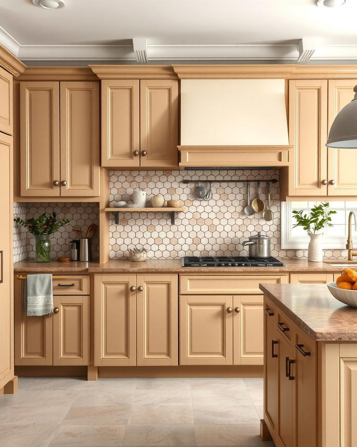 Warm Taupe and Cream - 25 Two Tone Kitchen Cabinet Ideas