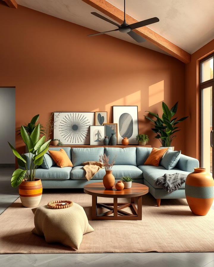 Warm Terracotta Accents - 25 Spanish Modern Interior Design Ideas