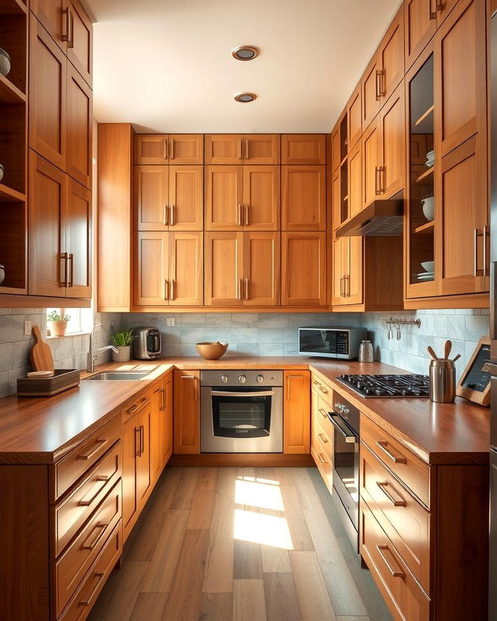 Warm Wooden Accents - 30 Parallel Modular Kitchen Design Ideas